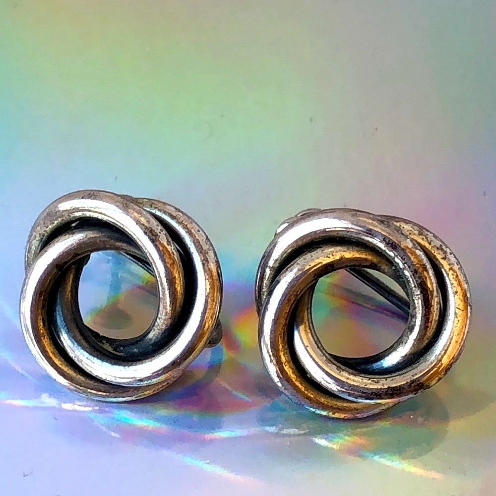 Danecraft sterling screw back circle earrings
